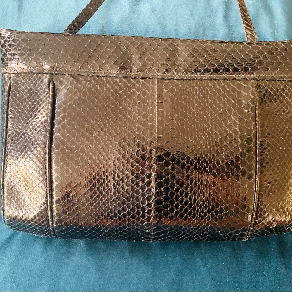 Black Python Purse, Real Python And In Mint Condi… - image 1